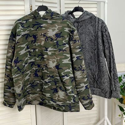 JOB LOT SUDADERA ESTAMPADA BOLSILLO CANGURO 8800-JOBLOT