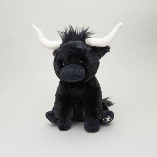 Medium Black Longhorn Cow Soft Toy