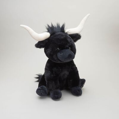 Large Black Longhorn Soft Toy