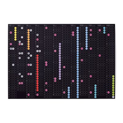 Annual planner 2025 with adhesive dots - 100x69 cm