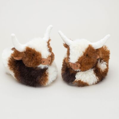 Pantuflas de bebé Vaca Texas Longhorn - 0-6 meses