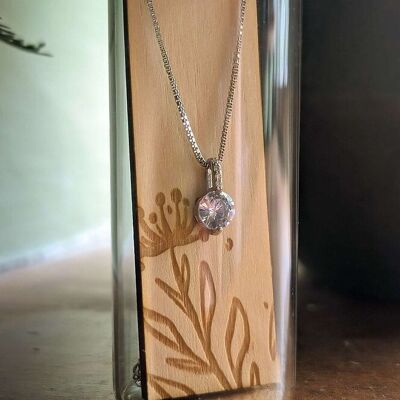Cubic Zirconia Gem Sterling Silver Necklace