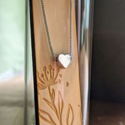 Collana minimalista in argento sterling con cuore