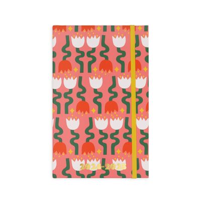 17 Month Classic Planner, Mid Century Tulips