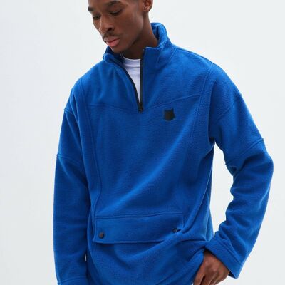 Blaues Fleece-Sweatshirt CATFLEESM