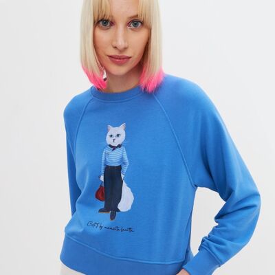 Sweatshirt mit Print MARINER CAT
