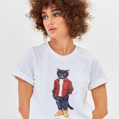 T-shirt stampata COUNTRY CAT