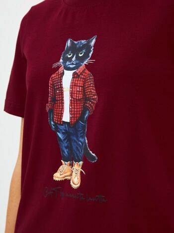 T-shirt imprimé rouge COUNTRY CAT 4
