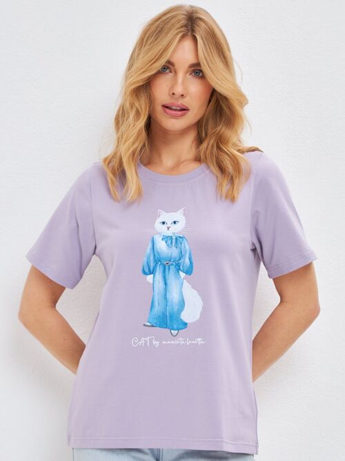 Printed T-shirt DENIM CAT