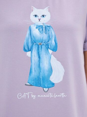 T-shirt imprimé violet DENIM CAT 4