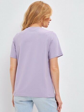T-shirt imprimé violet DENIM CAT 5