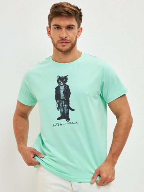 Printed T-shirt ROCKER CAT