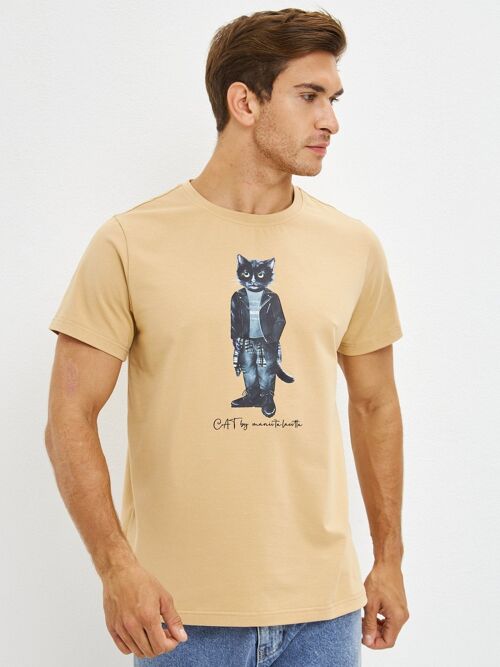 Printed T-shirt ROCKER CAT