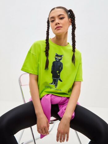 T-shirt imprimé vert SPORT CAT 7