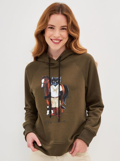 Printed Hoodie RIDER CAT