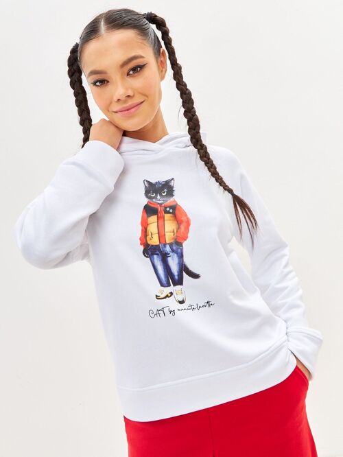 Printed Hoodie SPORT CASUAL CAT