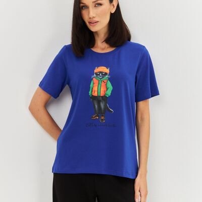 T-shirt stampata FELPA CON CAPPUCCIO CAT