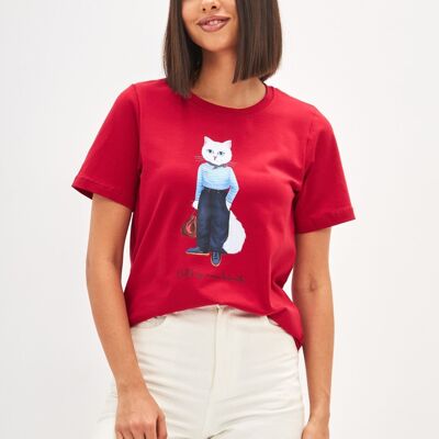 T-shirt stampata MARINER CAT