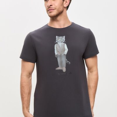 Bedrucktes T-Shirt MINIMALIST CAT