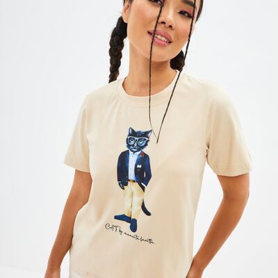 T-shirt stampata REGATA CAT