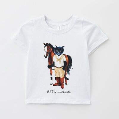 T-Shirt mit Aufdruck RIDER CAT