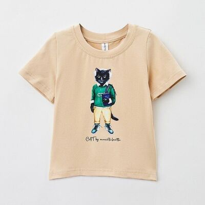 T-shirt stampata SCUOLA CAT