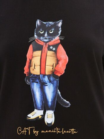 T-shirt imprimé noir SPORT CASUAL CAT 4