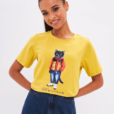 T-Shirt mit Print SPORT CASUAL CAT
