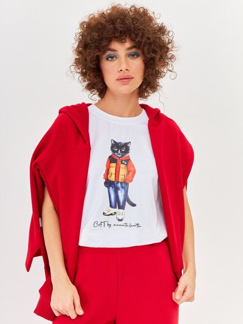 Printed T-shirt SPORT CASUAL CAT