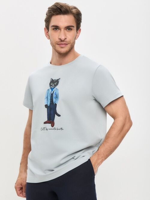 Printed T-shirt SUIT CAT