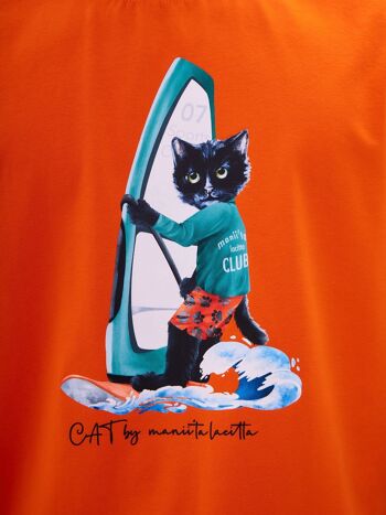 T-shirt imprimé SURFEUR CHAT 5