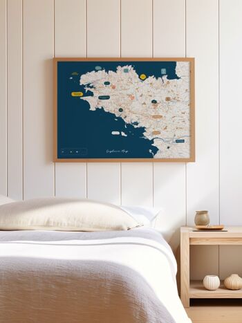 BreizhMap - Affiche de la Bretagne à personnaliser 1