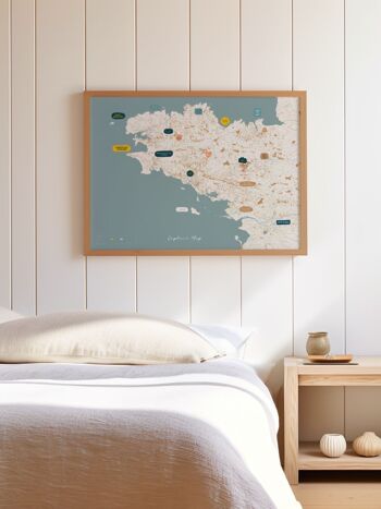 BreizhMap - Affiche de la Bretagne à personnaliser 3