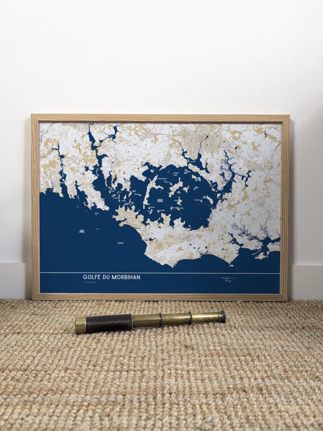 Póster con el mapa del Golfo de Morbihan - SimpleMap