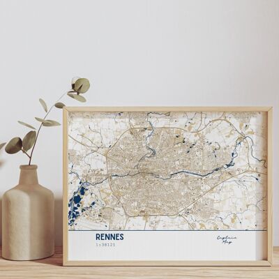 Poster della mappa di Rennes - SimpleMap