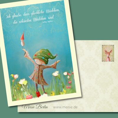 Postal "Niñas Felices..."¡