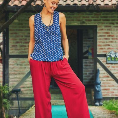 Loose Fit Pants Red