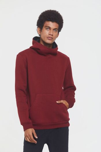 Sweat à capuche Kangourou Pocket Homme Rouge 1