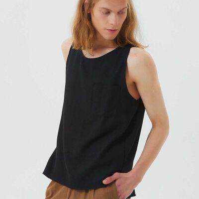 Canotta da uomo con tasca Nera