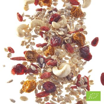 VRAC: Muesli (physalis,cranberries,cajous) by Manola n°2 Bio* - seau de 4kg