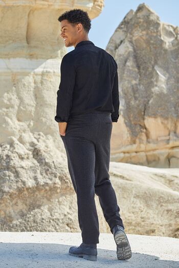 Pantalon d'hiver pour hommes noir 4