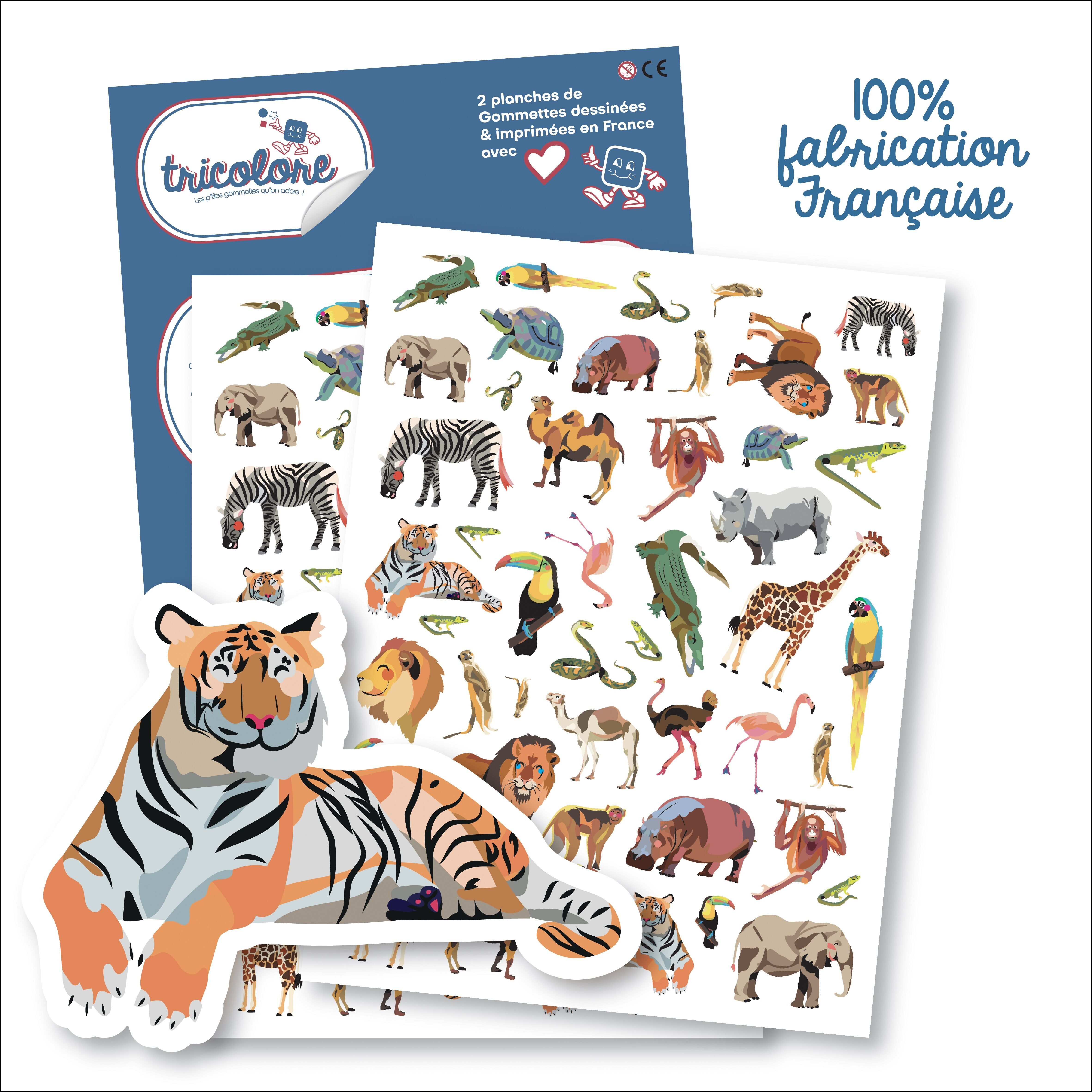 ADESIVI CON ANIMALI DELLA GIUNGLA