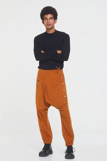 Sarouel d'hiver pour homme avec manchette élastique et poche Orange 1