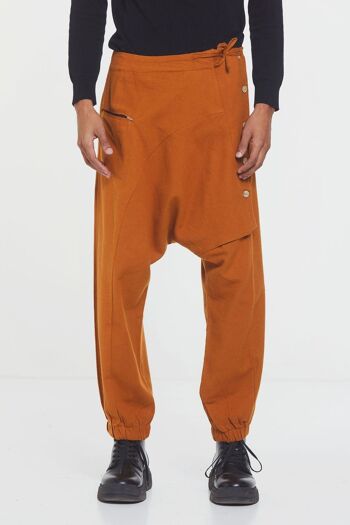 Sarouel d'hiver pour homme avec manchette élastique et poche Orange 2