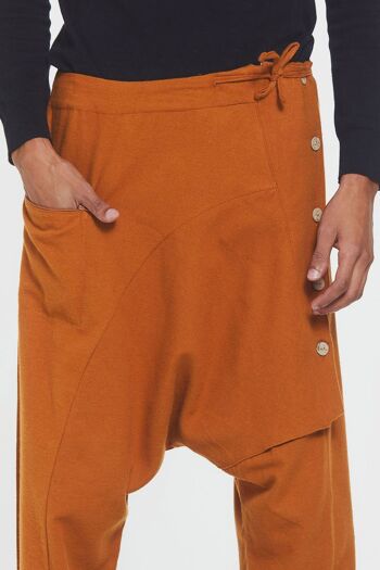 Sarouel d'hiver pour homme avec manchette élastique et poche Orange 4