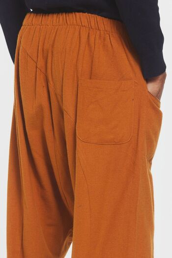 Sarouel d'hiver pour homme avec manchette élastique et poche Orange 5