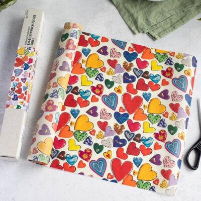 Organic beeswax cloth roll - from the heart
