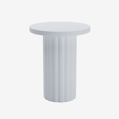 Mirabelle Modern White Round Side Table