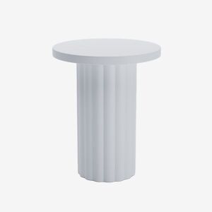 Table d'appoint ronde blanche moderne Mirabelle