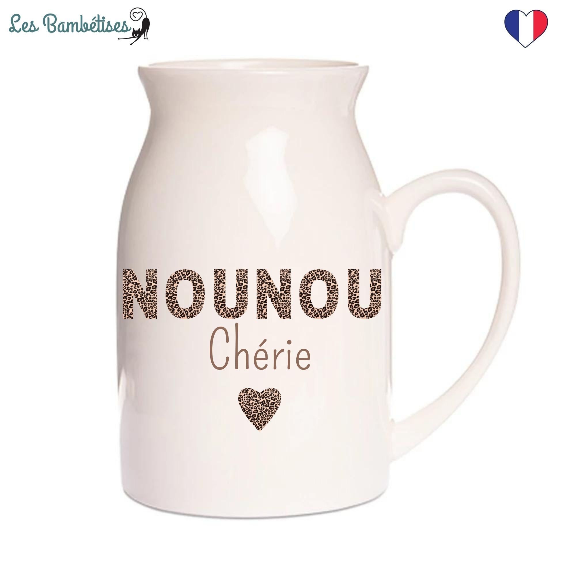 Milchkännchen – Kleine Leoparden-Nanny-Vase 12 cm – Nanny-Geschenk